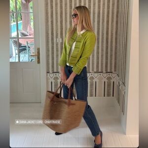 Julia Amory Diana Jacket chartreuse cord Medium NWT rare style